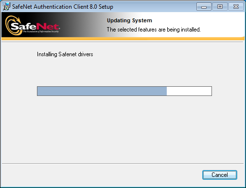 nona tela da instala��o do token Safenet