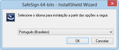 primeira tela da instala��o do token SafeSign