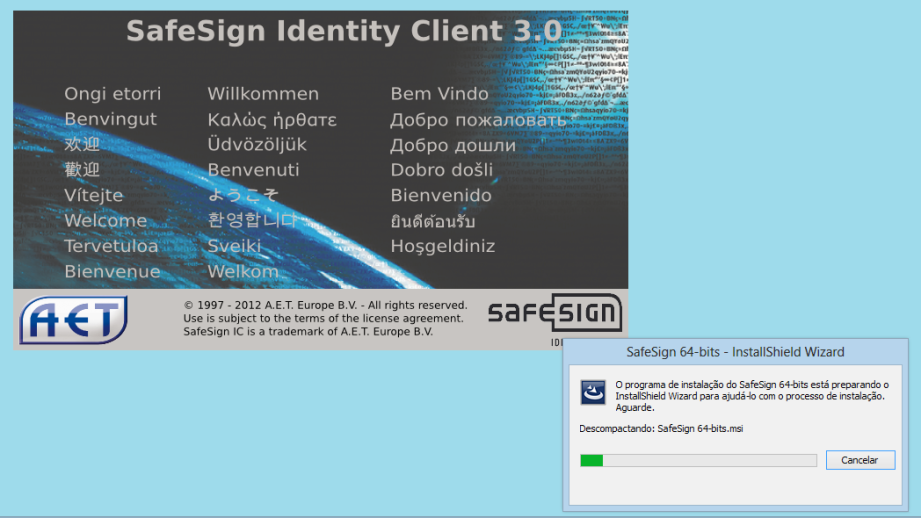 segunda tela da instala��o do token SafeSign