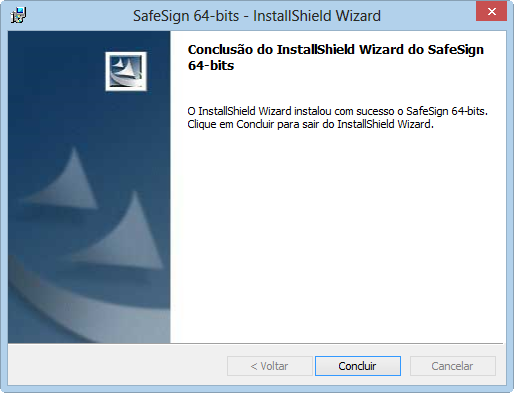 decima tela da instala��o do token SafeSign
